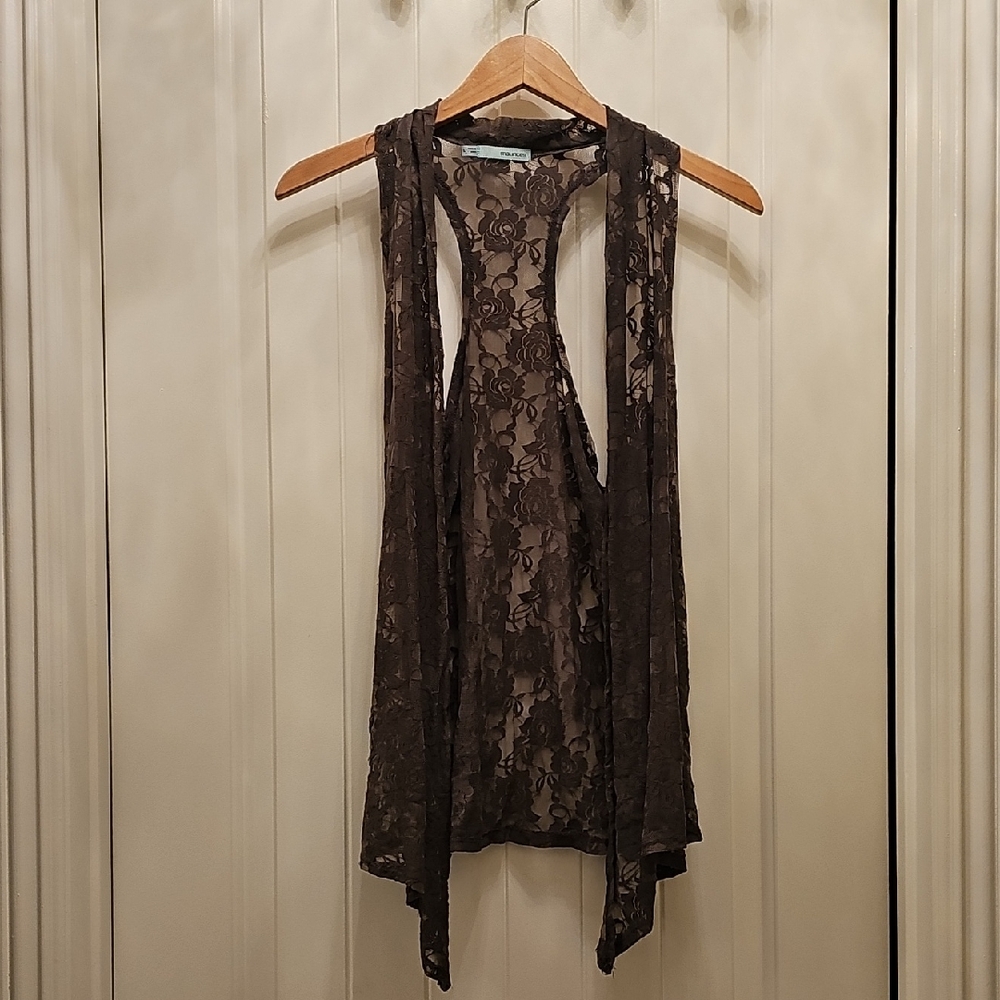 Maurices Chocolate Lace Top
